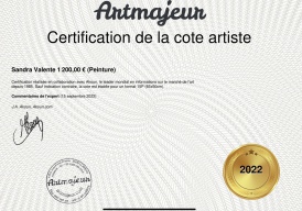 Certification de la cote artiste - AKOUN - Sandra Valente - artiste peintre - www.sandravalente.fr